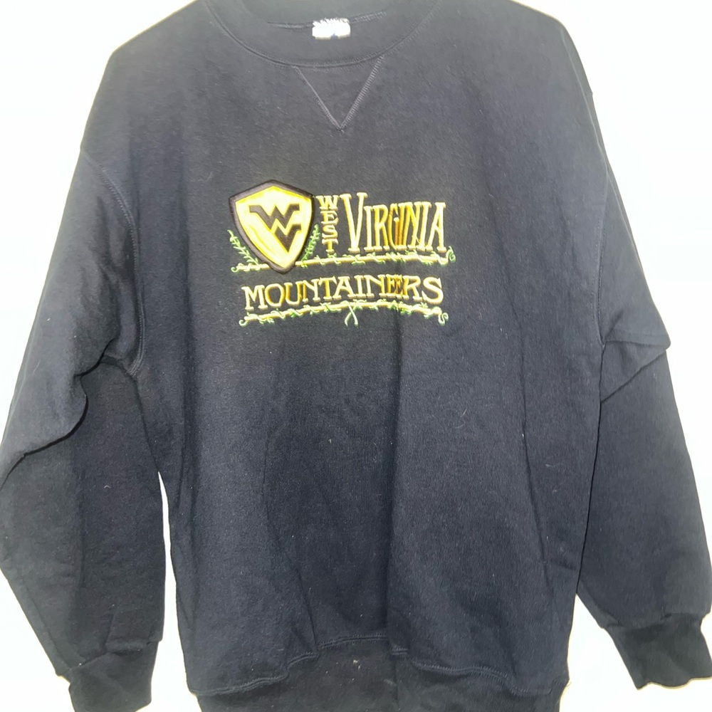 West Virginia Mountaineers Black Crewneck Sweater VINTAGE